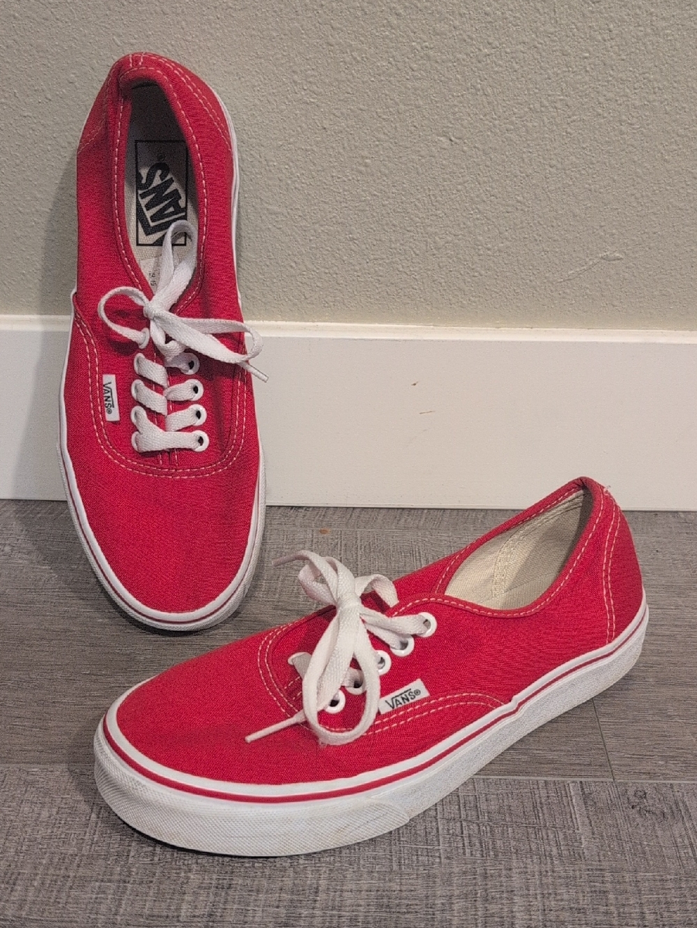 Vans Red Low-Top Sneakers